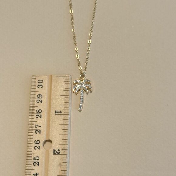 Palm Tree Pendant Necklace #1593 - Picture 4 of 4